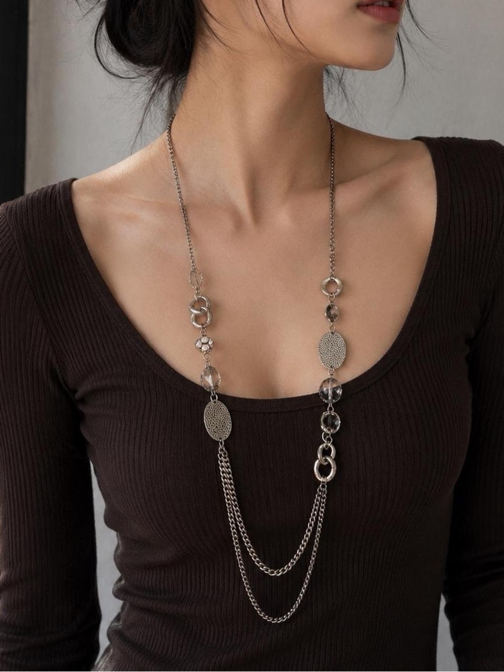 Radiant Mixed-Media Statement Necklace